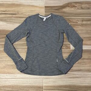 Lululemon Swiftly Tech Long Sleeve 2.0 Heathered Grey Running Shirt Size 2